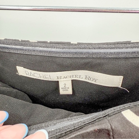 RACHEL Rachel Roy Black and White Patterned Jumpsuit - Picture 3 of 5